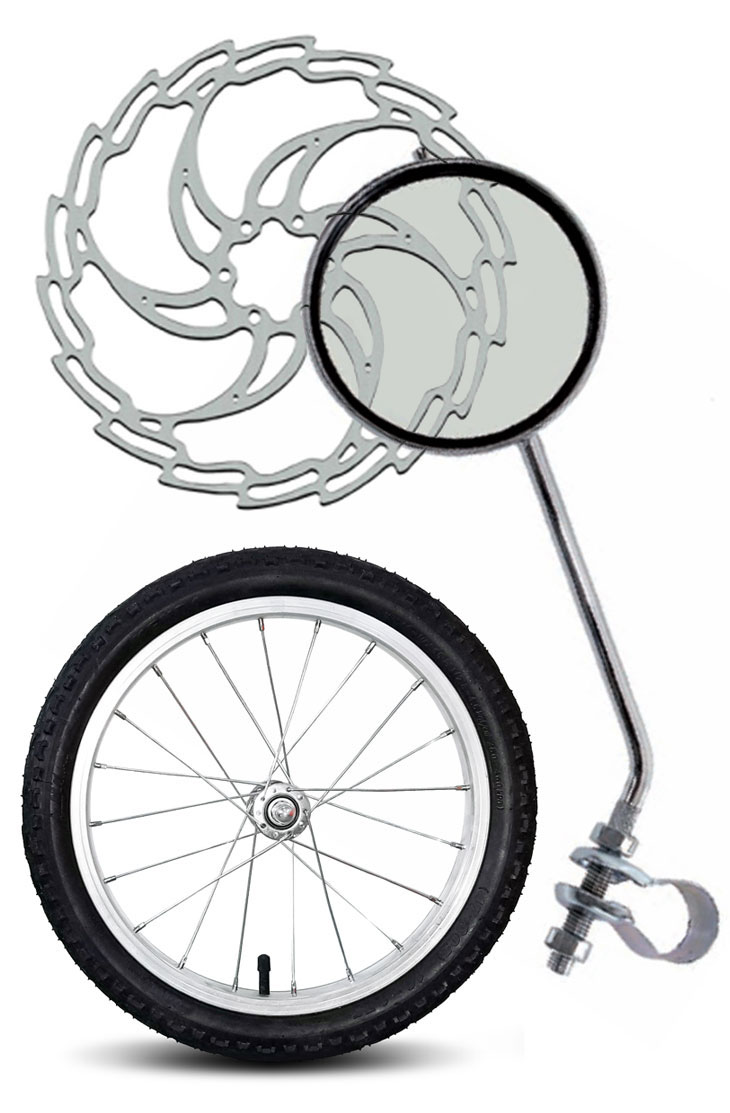 Bika: vendita accessori per biciclette, tricicli e rimorchi da bicicletta